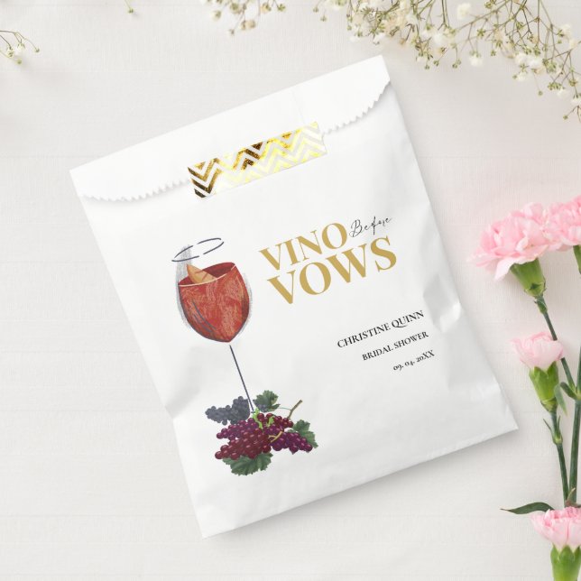 Vinow vor den Gelübden Weinproben Brautparty Geschenktütchen (Versiegelt)