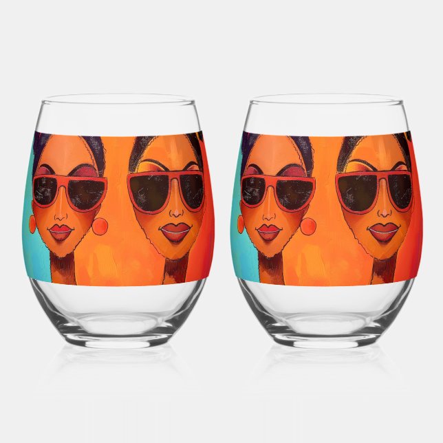 Vins de jour en verre stemless par KAB (Recto)