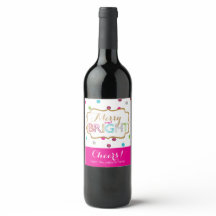 Vins de vacances Joyeux et lumineux Étiquettes