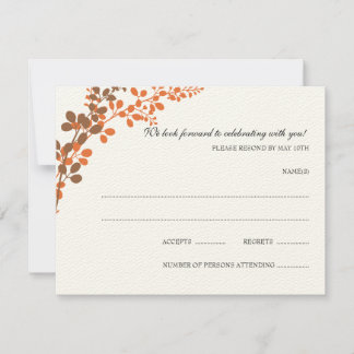 Vins exquis (Bronze & Orange) Carte postale RSVP