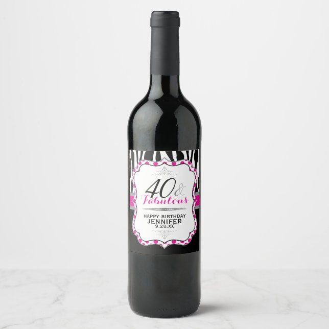 Vins fabuleux et Étiquettes de vin pétillants (Devant)