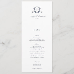 Vins intemporels Mariage Crest Menu et Merci