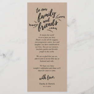 Vins Russes Kraft, Carte de remerciements de décor