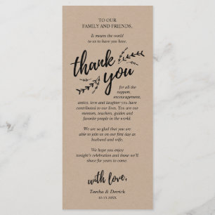 Vins Russes Kraft, Carte de remerciements de décor