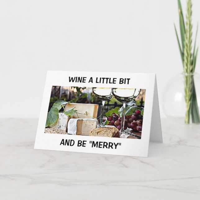 "VINS UN PEU" ET SOYEZ "JOYEUX" CARTE DE VACANCES (Devant)