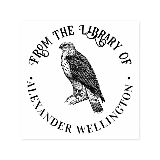Vint Peregrine Falcon #2 Bibliotheksname Permastempel (Design)
