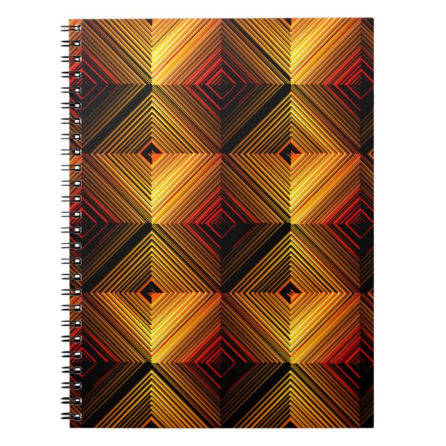 VINTACT Abstract seamless pattern. Brown Gradient Notizblock (Vorderseite)