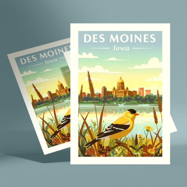 Vintaeg Des Moines Iowa Postkarte (Von Creator hochgeladen)