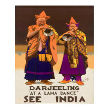 Vintag1934 Siehe India Darjeeling Lama Dance Trave
