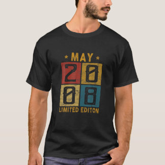 Vintag 14. Geburtstag Mai 2008 Geboren im Jahr 200 T-Shirt