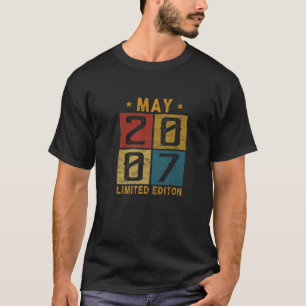 Vintag 15. Geburtstag Mai 2007 Geboren im Jahr 200 T-Shirt