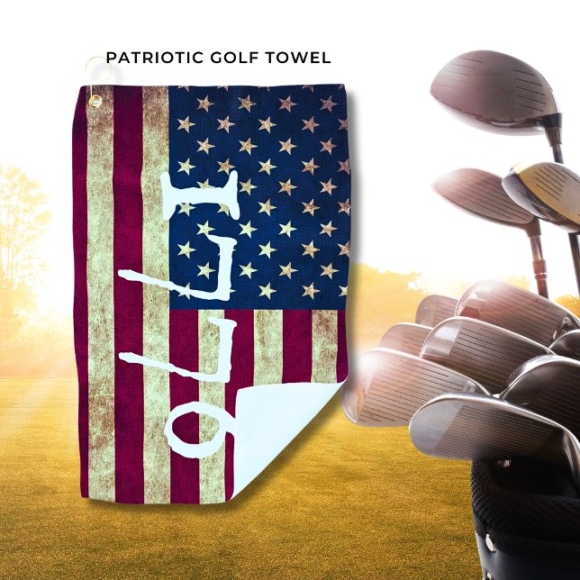Vintag 1776 Amerikanischer Flaggenpatriotisch Golfhandtuch (Von Creator hochgeladen)