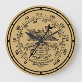 Vintag 1850 Steampunklokomotive Dampfwaage Große Wanduhr