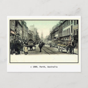 Vintag 1890 Perth, Australien Postkarte