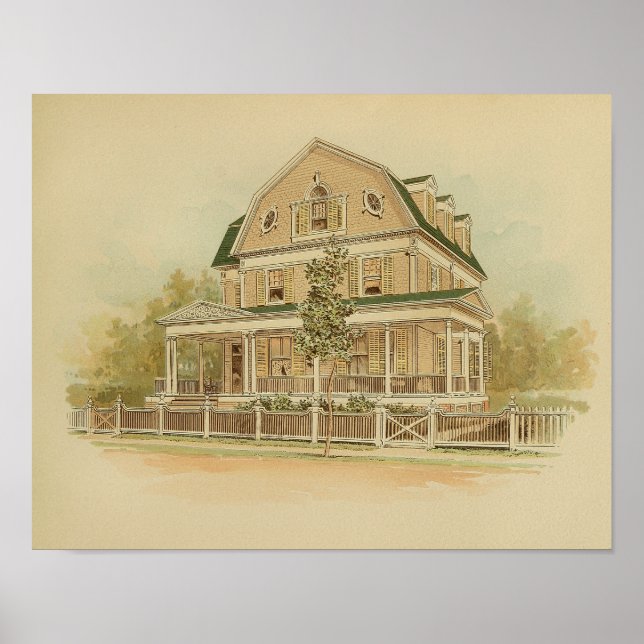 Vintag 1895 Kunsthaus - Farbdruck Poster (Vorne)