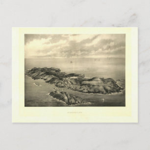 Vintag 1896 Monhegan Island Print Postkarte