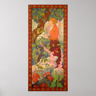 Vintag 1899 "Digitales" von Paul Ranson Poster
