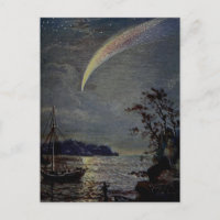 Vintag 1902 Comet oder Shooting Star Illustration