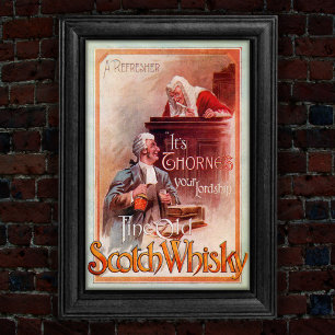 Vintag 1904 Scotch Whisky-Werbung Poster