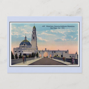 Vintag 1915 Panama California Expo San Diego 7 Postkarte