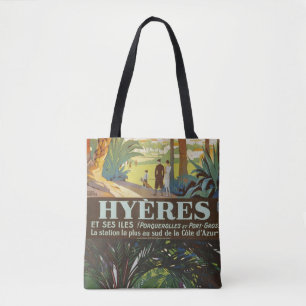 Vintag 1925 Französische Riviera - Hyeres Tote Ba Tasche