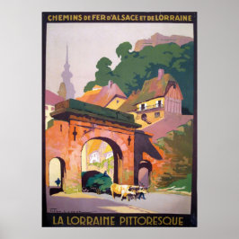 Vintag 1925 La Lorraine Pittoresque Poster