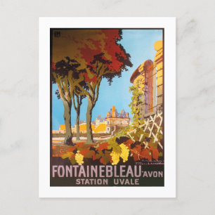 Vintag 1926 Fontainbleau Avon, Station Uvale Post Postkarte