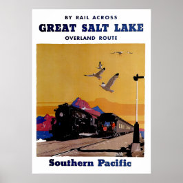 Vintag (1927) Great Salt Lake USA Travel Poster