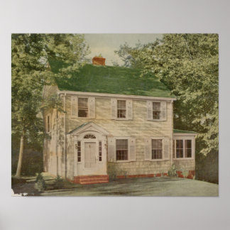 Vintag 1927 House Design 10A5 Printwerbung Außenbe Poster