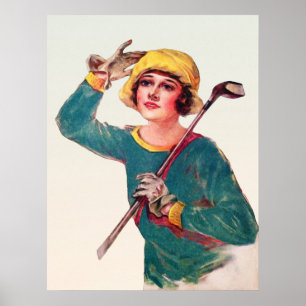 Vintag 1929 Golfurt Poster