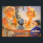 Vintag, 1930er Jahre, Nesbitts Orange Soda Pop Poster<br><div class="desc">Farbenfroh,  1930er Jahre. Nesbitt's California Orange Soda Pop Poster mit Stoff Textur.</div>