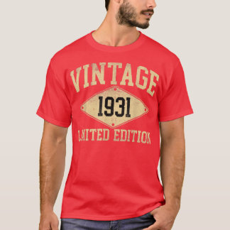 Vintag 1931 limitiertes Geburtstagsjahr T-Shirt
