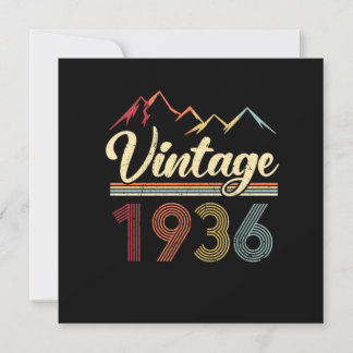 Vintag 1936 85. Geburtstag Retro 85 Jahre alt Einladung