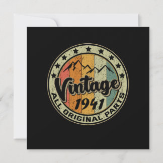 Vintag 1941 Retro 80-jähriges Geschenk 80. Geburts Einladung