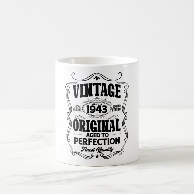Vintag 1943 bis Vollendung Kaffeetasse (Mittel)