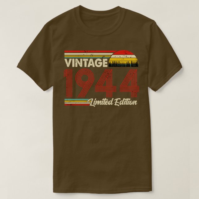 Vintag 1944 Geburtstag Shirt Limited Edition 1944  (Design vorne)