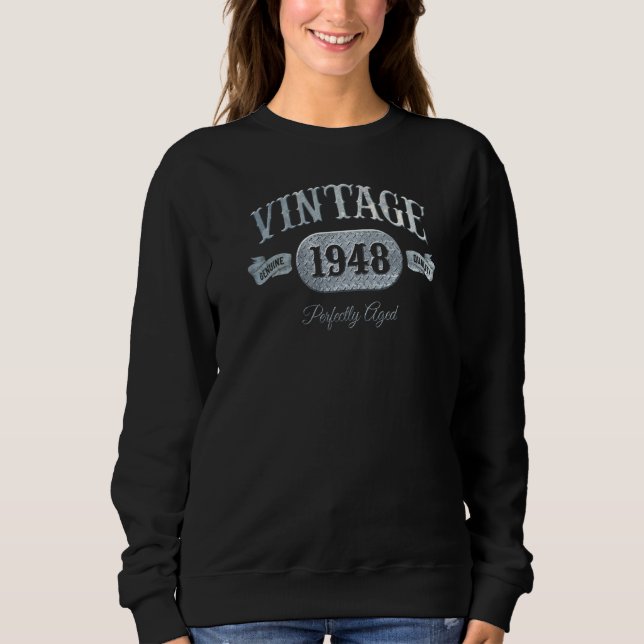Vintag 1948 74. Geburtstag Sweatshirt (Vorderseite)