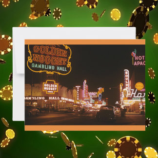 Vintag 1952 Las Vegas Golden Nugget Postkarte