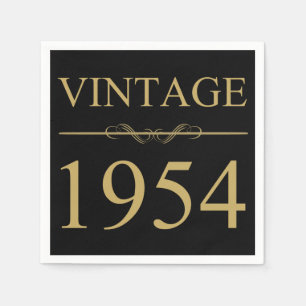 Vintag 1954 70. Geburtstag Serviette