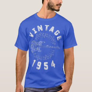 Vintag 1954 Geburtstag Limited Edition Guitar Musi T-Shirt