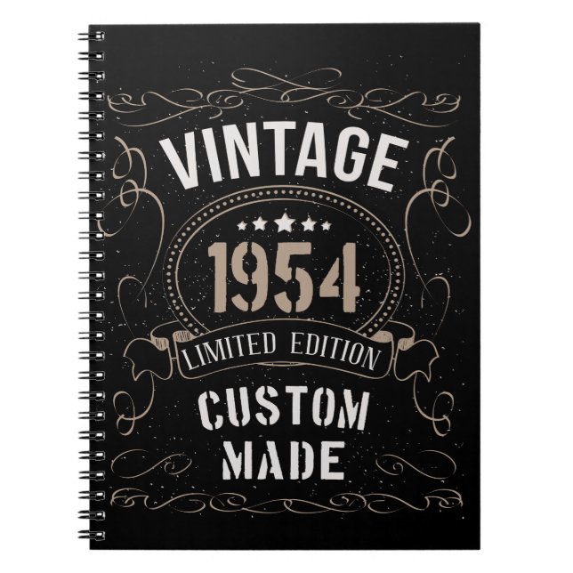 Vintag 1954 Limited Edition Custom made Notizblock (Vorderseite)