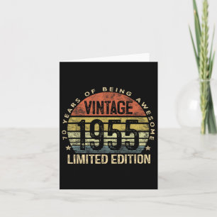 Vintag 1955 Limited Edition 70-jährige Geschenke 7 Karte
