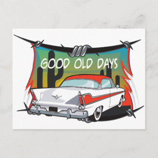 Vintag 1957 Plymouth Postkarte
