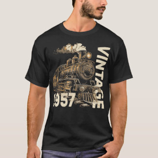 Vintag 1957 Steampunk-Dampfzug-Lokomotive 67. T-Shirt