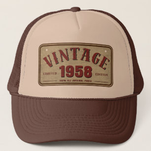 Vintag 1958 Limited Edition Alle Originalteile Truckerkappe