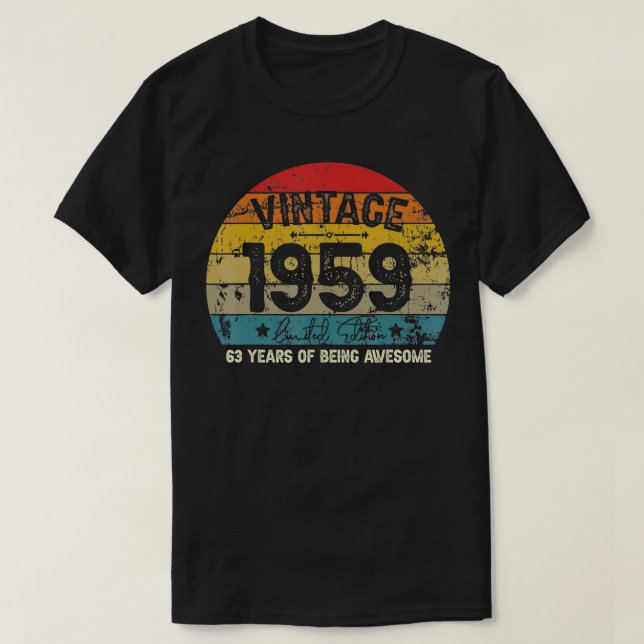 Vintag 1959, 63 Jahre phantastisch T-Shirt (Design vorne)