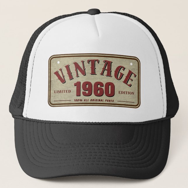Vintag 1960 Limited Edition Alle Originalteile Truckerkappe (Vorderseite)