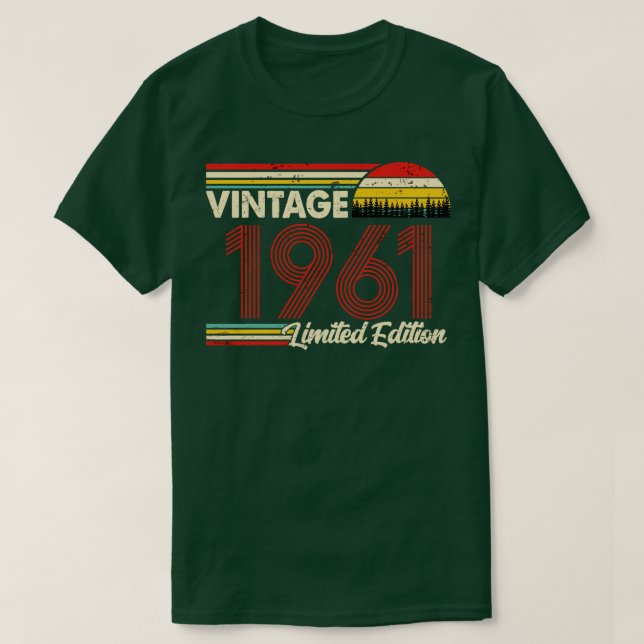 Vintag 1961 Geburtstag Shirt Limited Edition 1961  (Design vorne)