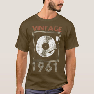 Vintag 1961 Vinyl Record Funny Music DJ 60. T-Shirt