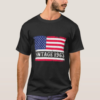 Vintag 1963 Geburtstag 59. Amerikanische Flagge fü T-Shirt